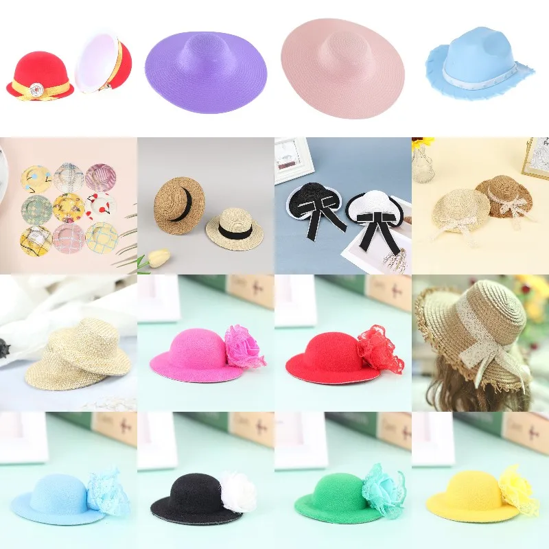 New Handmade Dollhouse Miniature Original Doll Hat Fashion Cap For Doll Fashion Accessories Hat Gift Baby DIY Toy