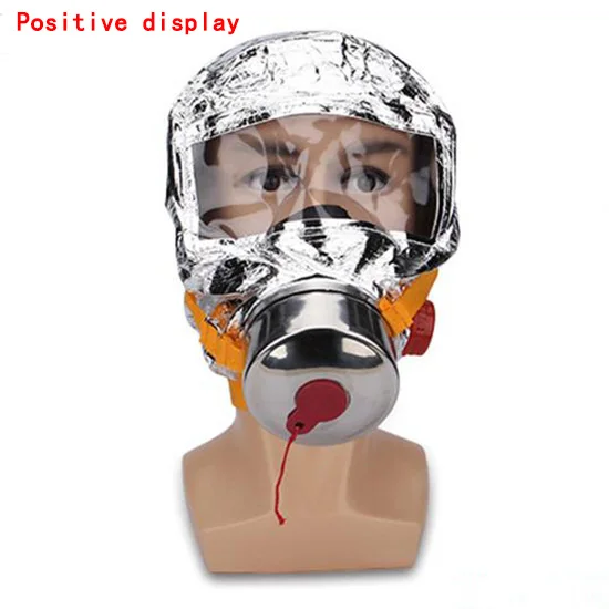 30Time min Emergency Escape Hood Oxygen Mask Respirator Disposable Fire Smoke Toxic Filter Gas Big Visor Firemask First Aid Kit