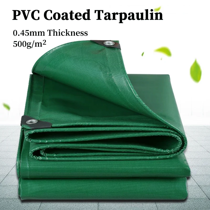 

Green PVC Coated Banner Oxford Tarpaulin Oilcloth Rainproof Cloth 0.45mm Outdoor Awning Truck Canopy Shade Sail Dog House Cover