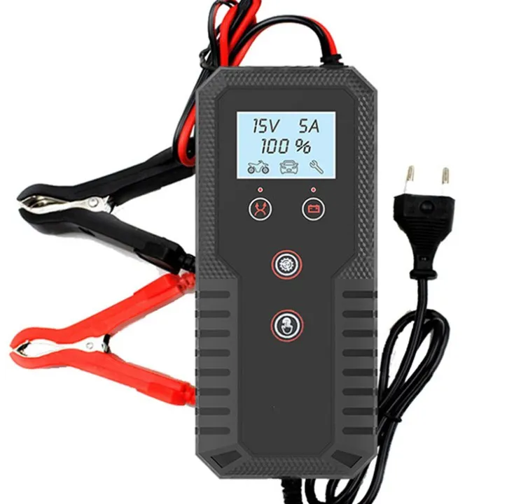 English version car battery charger 6V12V motorcycle battery pure copper smart pulse repair automatic