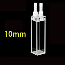 1PC 10mm quartz fluorescent flow cuvette / flow cell / special for scientific research with good sealing 3.5ml