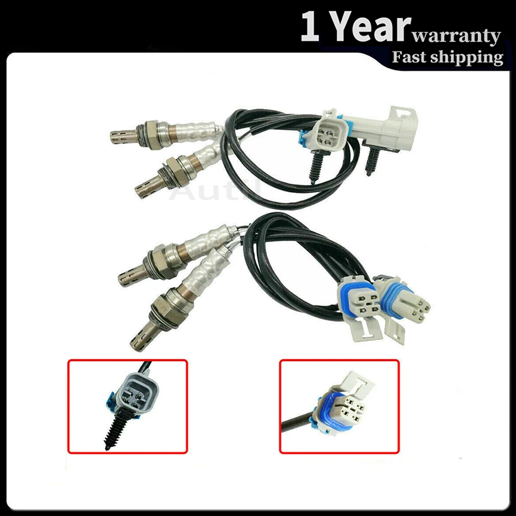 

4pc 234-4256 234-4668 Lambda Oxygen Sensor Up / Downstream for Cadillac Escalade Chevrolet Avalanche Tahoe GMC Sierra Auto Parts