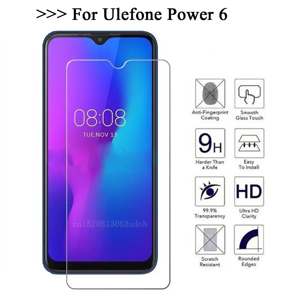 For Ulefone Power 6 Tempered Glass 9H 2.5D Premium Screen Protector Film For Ulefone Power6 6.2