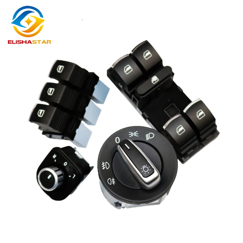 Window Switch Headlight Switch For VW Golf GTI 5 6  Jetta 6 Tiguan Passat B6 CC  5ND959857  5ND941431A  5ND959855