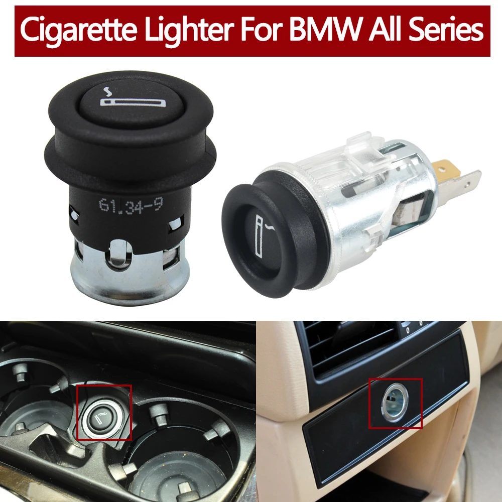 bmw 1 series cigarette lighter replacement Car Interior Accessories Universal Socket Cigarette Lighter Plug  Replacement For BMW All Series 6134 9308 246