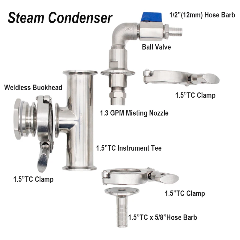 Homebrew Steam Condenser Weldless 1.5\