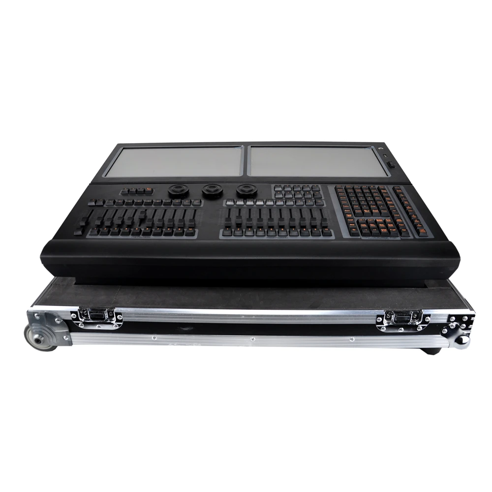 New Arrival Double Screen Touch Tiger Stage Lighting Professional Controller UPS Battery Equipped Support Fader Wing Mobile Wing