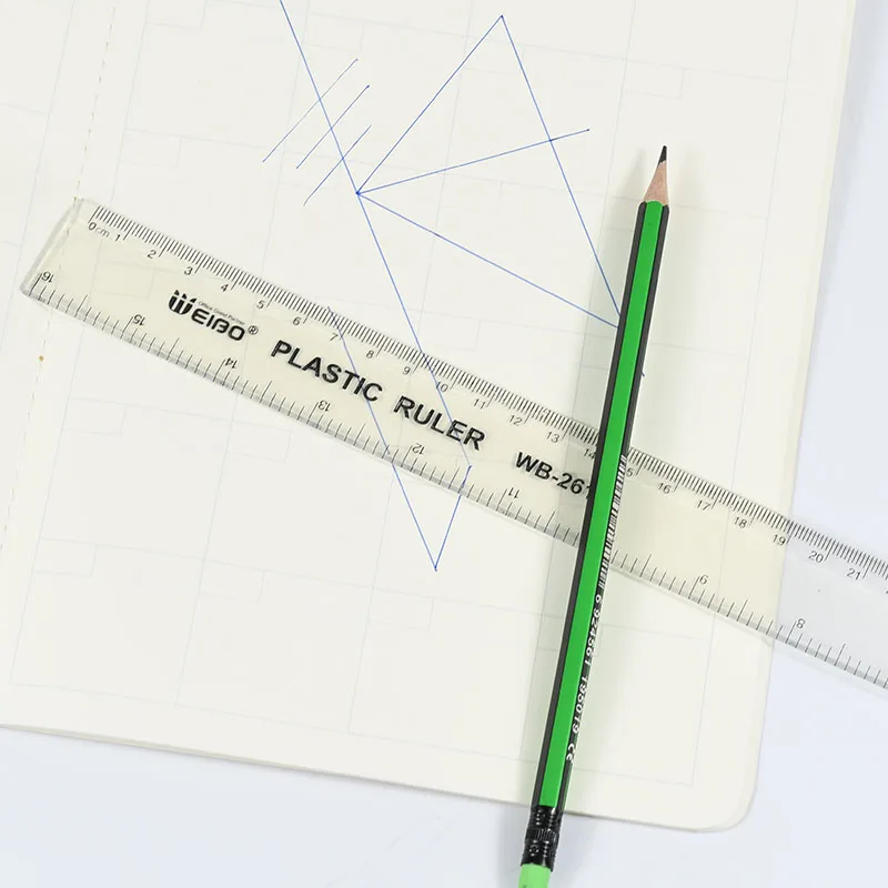 1pcs Simple Style30cmTransparent Acrylic Ruler Simple Ruler Square Ruler Cute Stationery Drawing Supplies School Supply