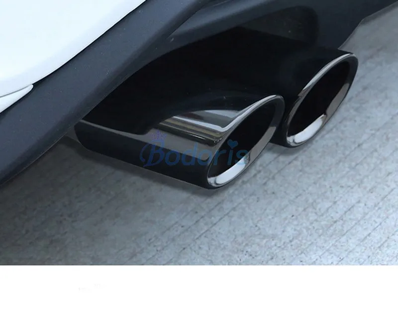 For Ford Focus 2019 2020 Mk4 Ti-Black Color Stianless Steel Rear Exhaust Muffler Tip Tail Pipe End Car-styling Accessories