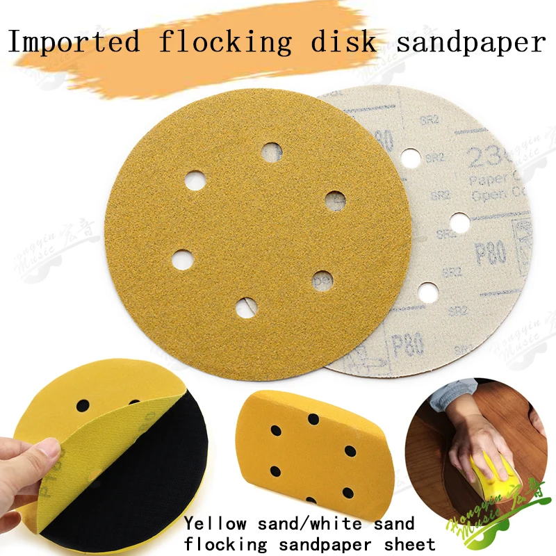 5PCS Sandpaper 80 120 180 240 320 400 800 1000 1200 1500 Round Sandpaper Brush With Velvet Sanding Paper