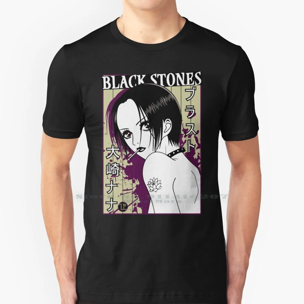 Nana Osaki T Shirt Cotton 6XL Lullaby Osaki Komatsu Yasushi Takagi Anime Sleeve Ito Junji Punk Dark Music Waifu Tsundere Black