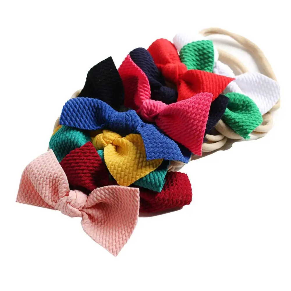 30PCS Baby Nylon Headbands 3.5Inch Hair Bows Elastic Hair Bands Hair Accessories for Baby Girls Toddlers Infants Newborns