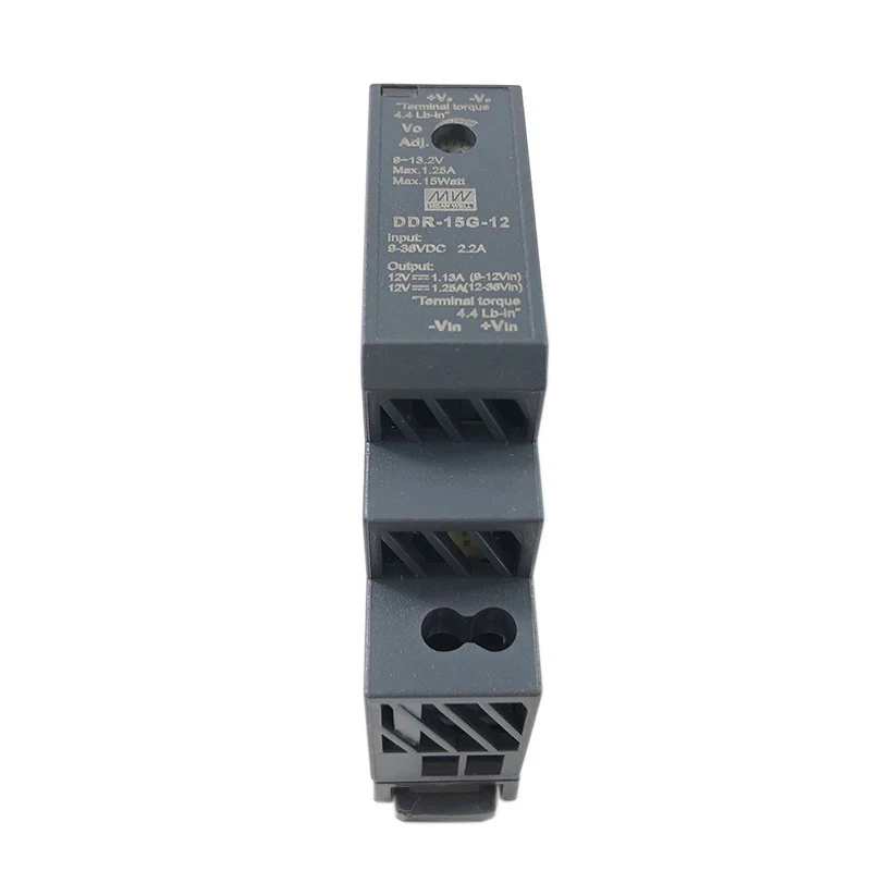 Original Mean Well DDR-15G-12 Din Rail Type DC-DC Converter meanwell 12V/1.25A/15W DC to DC Power Supply 9-36Vdc input