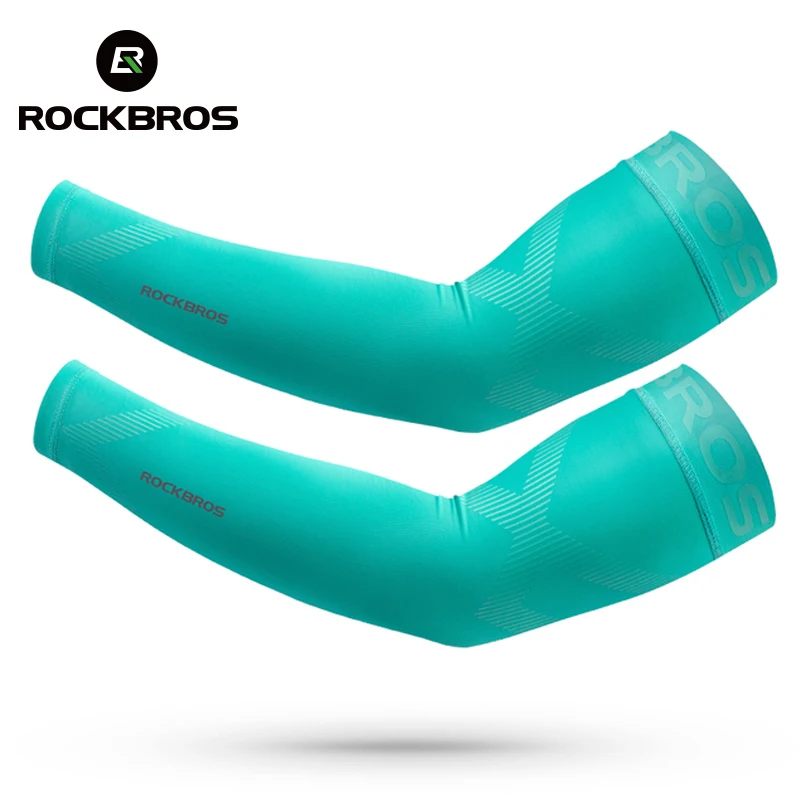 ROCKBROS Bike Arm Sleeves Anti-UV Cycling Running UV Sun Protection Cuff Cover Protective Arm Sleeve Bike Sport Arm Warmers