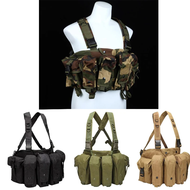 

Latest Tactical Assault Chest Magazine Carrier AK Vest Molle Shooting Mens Outdoor Hunting Vest