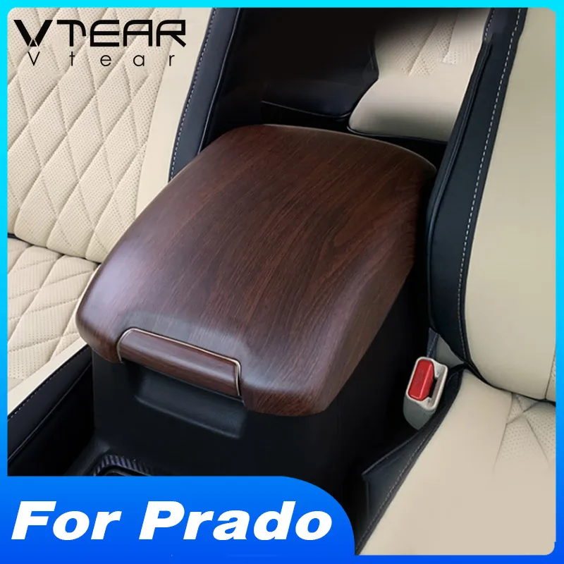 Vtear For Toyota LAND CRUISER Prado 150 inner decoration car armrest box cover accessories storage trim parts interior 2020