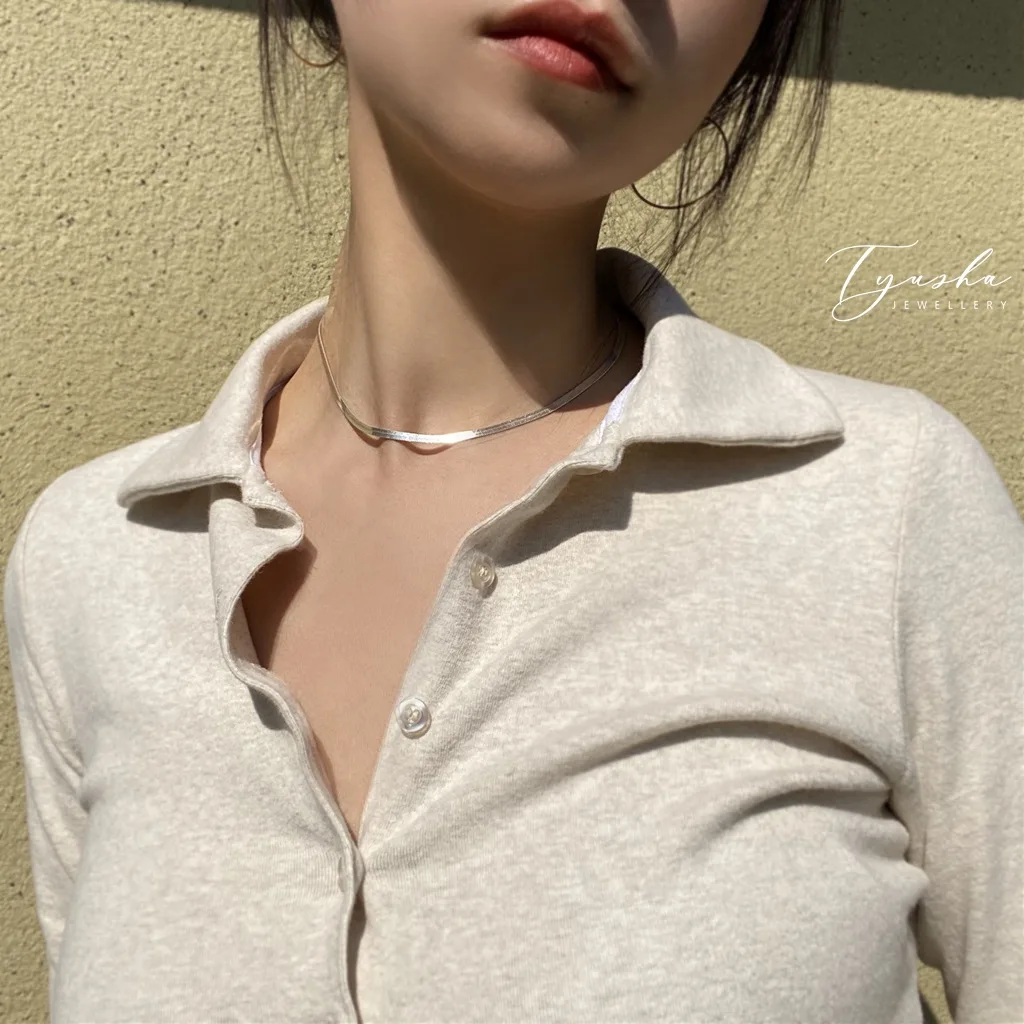 Kpop Women\'s Neck Chain Gold Choker Necklaces Snake Chain On The Neck Minimalist Pendant Jewelry 2021 Chocker Collar For Girl