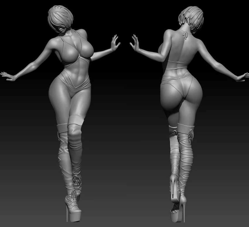 1/24 75mm 1/18 100mm Harz Modell Kits Sexy Mädchen Figur Skulptur Unlackiert Keine Farbe RW-455C