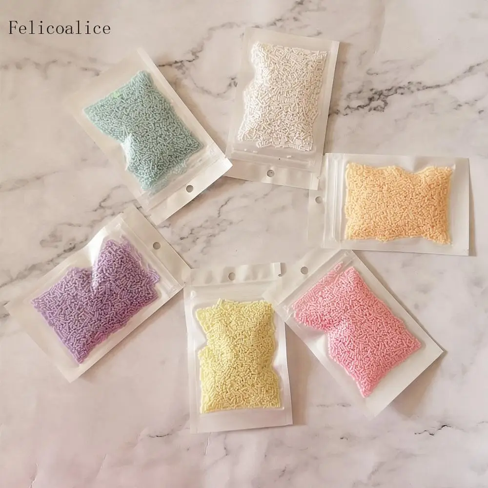 20g Light Pastel Colors Slime Clay Fake Candy Sweets Sugar Sprinkle Decorations for Fake Cake Dessert Food Particles Filler Toys