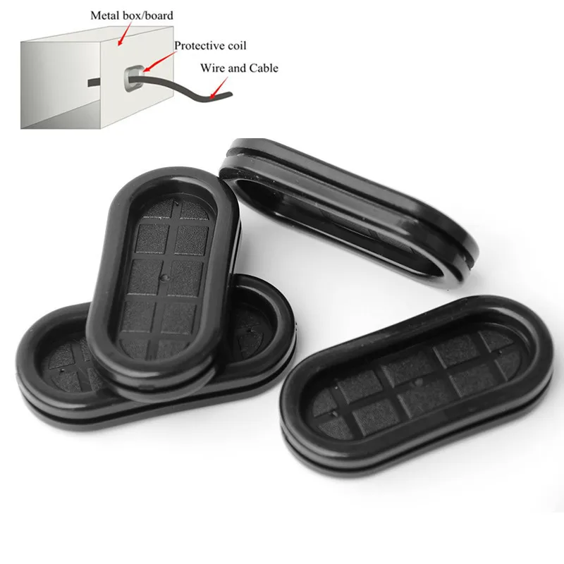 10pcs Rubber wire grommet Double-Sided gasket clamp Electric box inlet outlet Seal ring Dust plug cable fixed holder protector