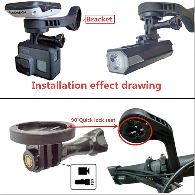 For GoPro Sports Camera link base quick release lock accessories Garmin bicycle code meter computer bracket edge 530 810 1030