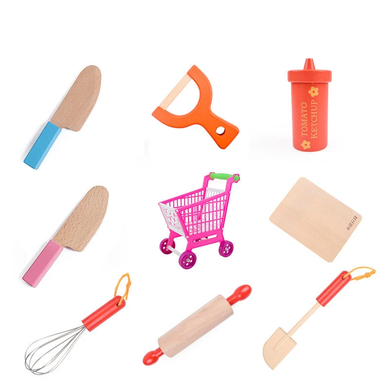 Magnetisches Werkzeug Küche Montessori Gehirnspiel Spielzeug Hamburger Spielhaus Spielzeug Simulation Gewürz Backen Spielzeug Holz Lernspielzeug