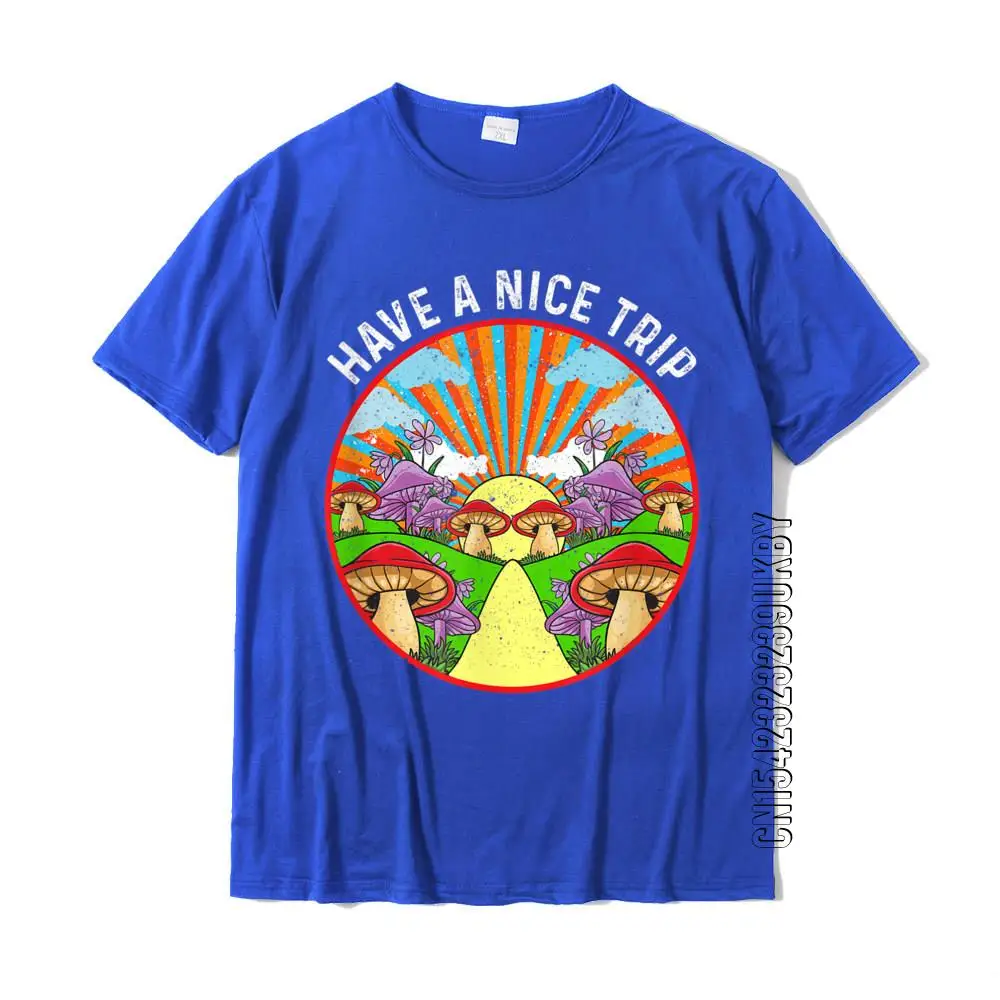 Funny Have A Nice Trip LSD Acid Hallucinate Magic Mushrooms T-Shirt Newest Printed T Shirt Cotton Men\'s Tops Tees Camisa