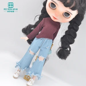 Passt Blyth Azone OB22 OB24 Puppen Zoll süßer Farbkragenpullover, Leggings 10 Hauptverkäufe Troks Puppe - №5