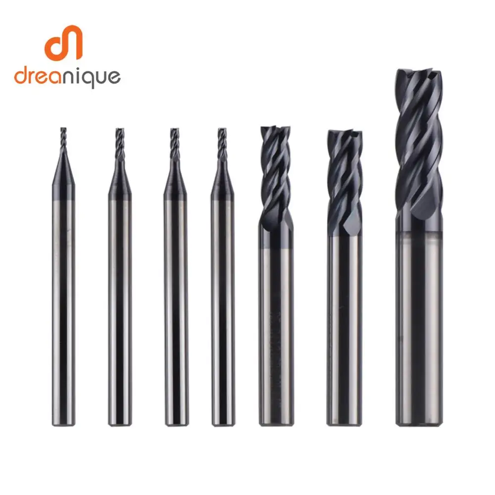 Tungsten Carbide End Mill For stainless steel 4 Flutes CNC Solid Carbide Milling cutter for HRC48 M4E stainless steel machining