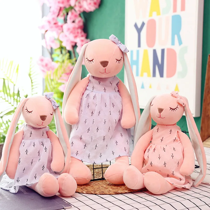 Cartoon Long Eared Bunny Plush Toys For Babies Small Stuffed Animals Children Toys Soft Appease Doll Baby Toys For Sleep