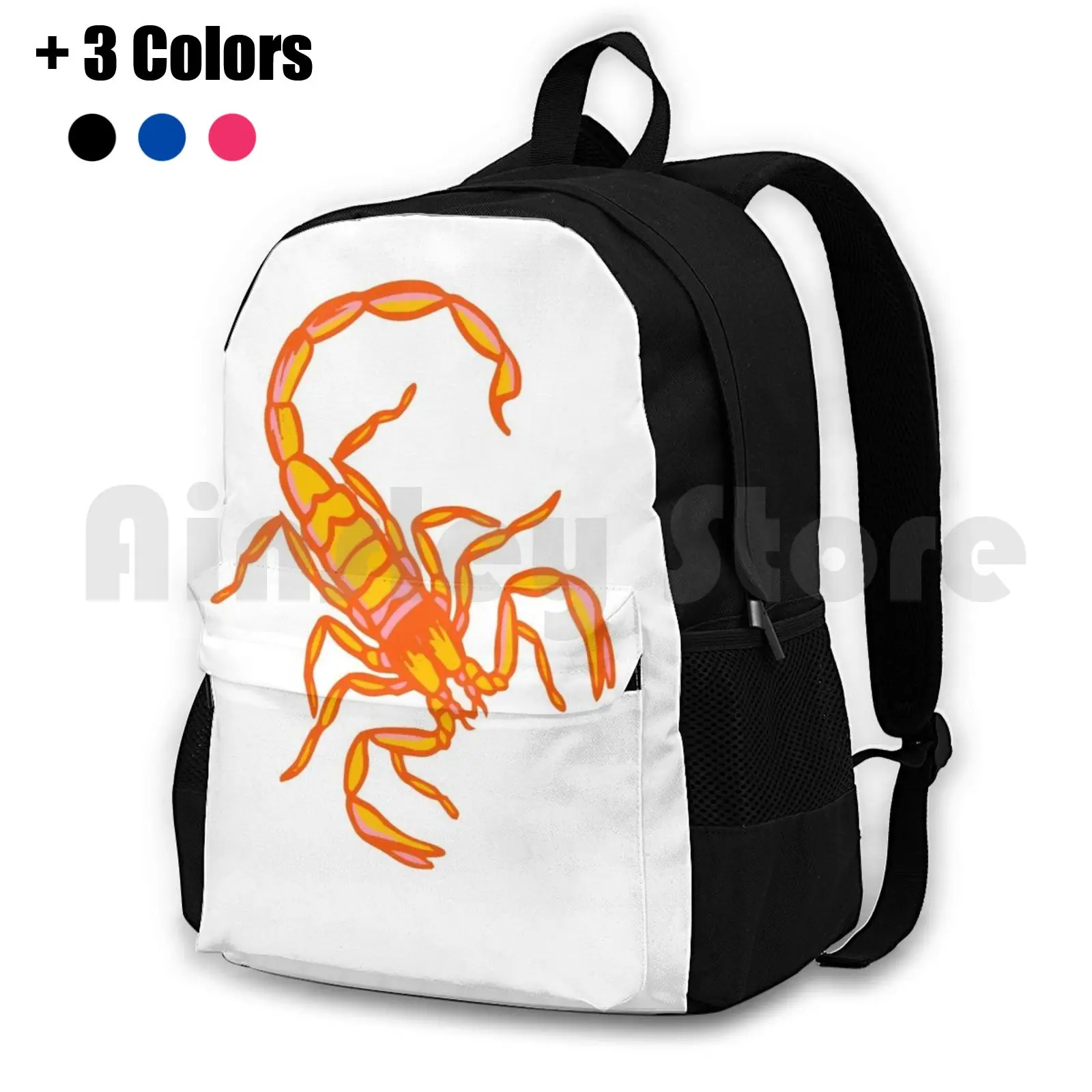 Scorpion Graphic By Crawl Home Outdoor Hiking Backpack Waterproof Camping Travel Scopion Crawlhome Arachnids Flashart Sting