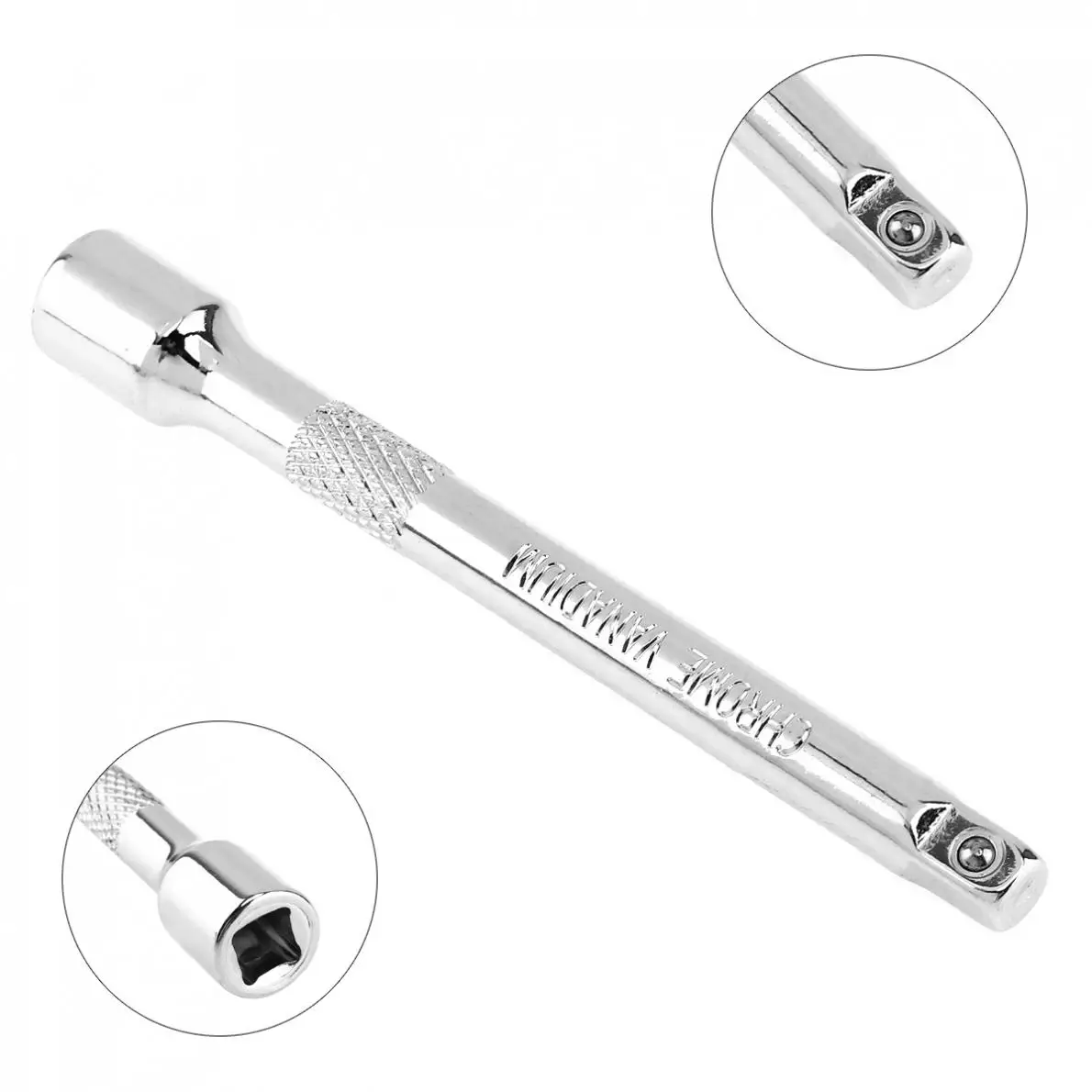 1 / 4 Chromed Steel Extension Bar 51/75/102MM Drive Ratchet Wrench Socket Adapter Power Drill Adapter Self-adjusts