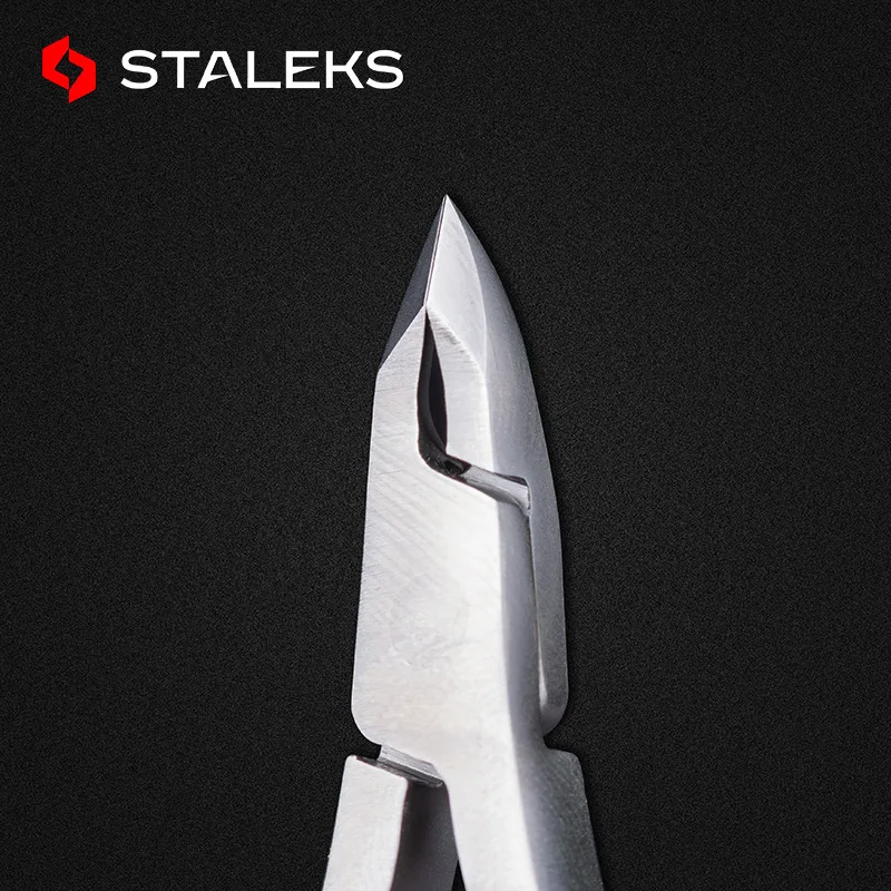 1pc STALEKS Classic 12 5mm ze stalowymi ćwiekami Art nożyczki do naskórka martwa skóra Scissor Manicure Remover narzędzia do paznokci