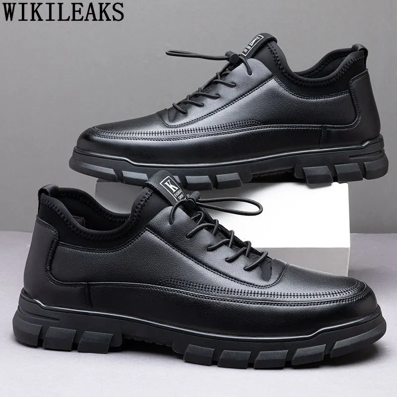 

Mens Shoes Genuine Leather Luxury Designer Shoes Black Casual Shoes for Men Chaussure Homme Zapatos De Hombre Chaussures Casual