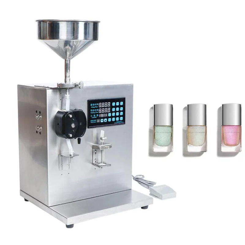 

Semi-Auto Viscous Liquid Filling Machine Peristaltic Pump Nail Polish Palm Oil Honey Bottle Filler Packing System