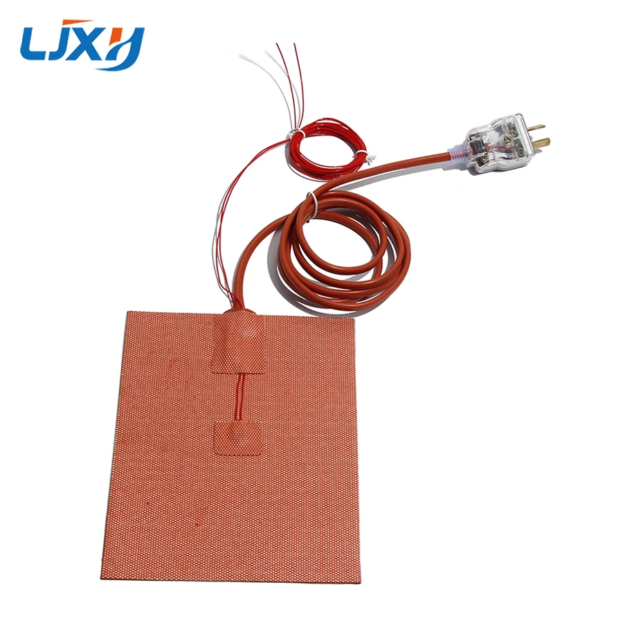 

LJXH 310/330/350mm NTC 100K Thermistor with Two-pin Plug Arlon Silicone Rubber Heating Pad Polyimide Film 3D Printer Heater