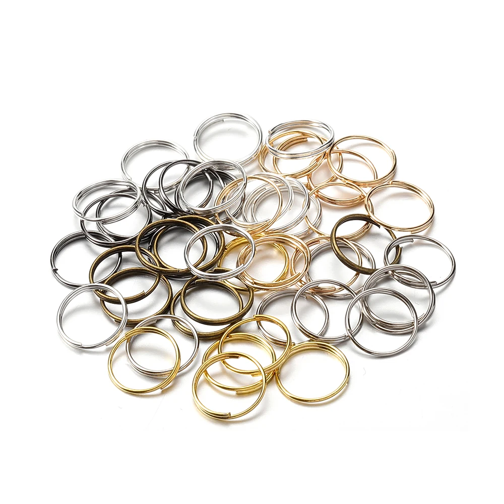 200pcs 5/6/7/8/10/12/14mm Metal Open Double Loops Jump Rings & Split Ring For Jewelry Making Findings DIY Handmade Accessories