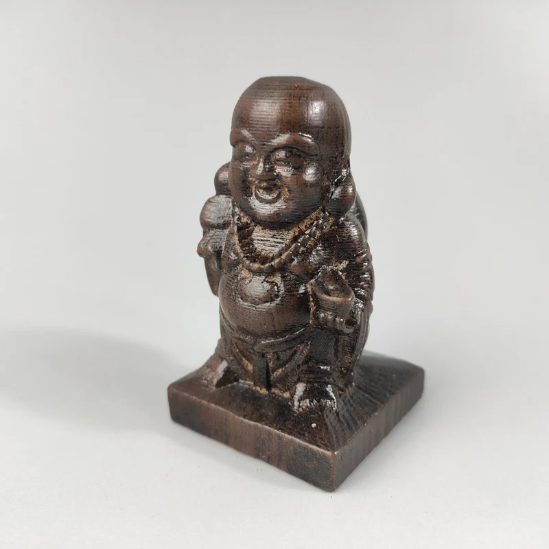 Elaborate Chinese Traditional Handicraft Handmade Hardwood Young Monk Collection Home Decoration Statue