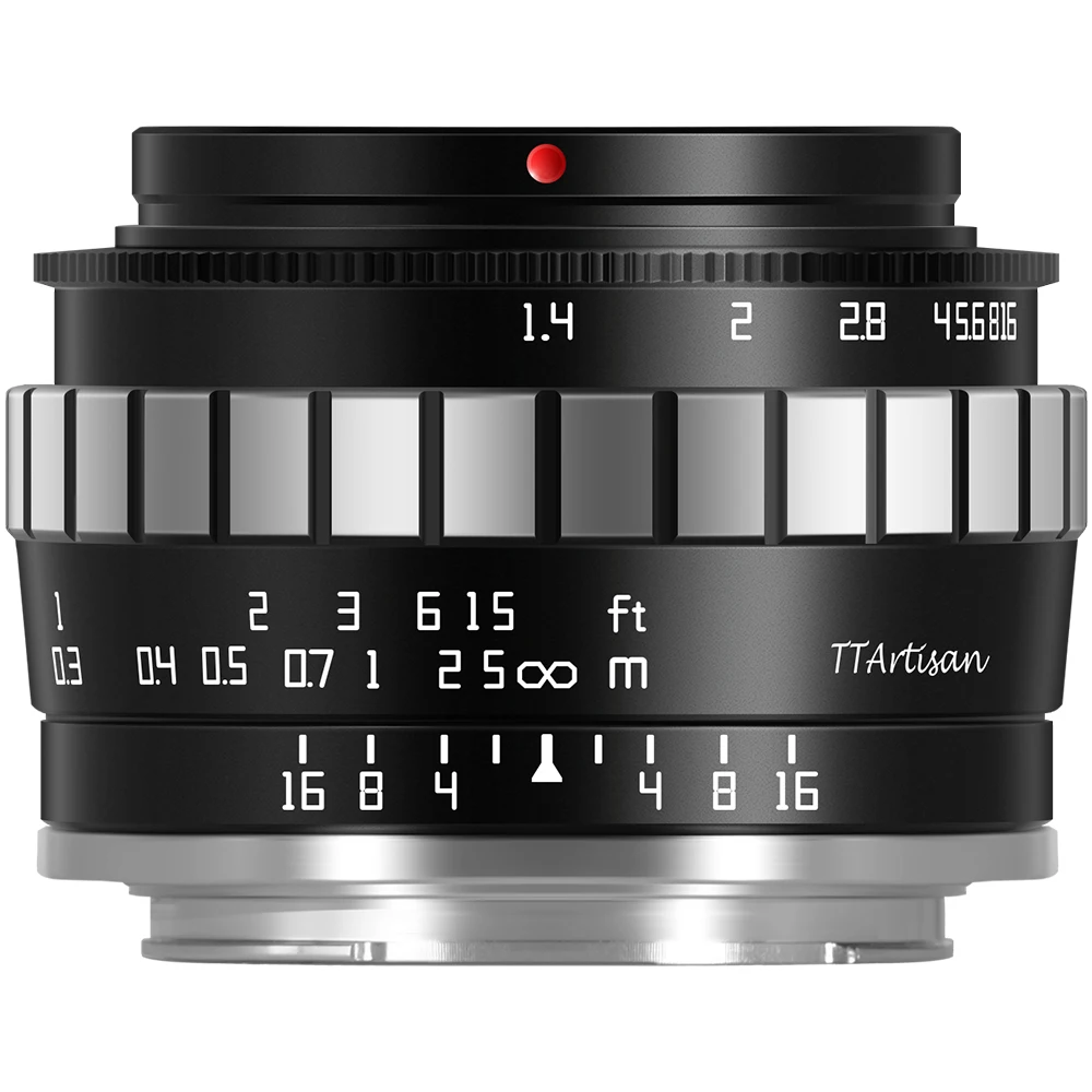 TTArtisan 23 mmf1.4 فتحة كبيرة ثابتة التركيز عدسة واحدة صغيرة مناسبة ل E / FX/ m43/ EF-M