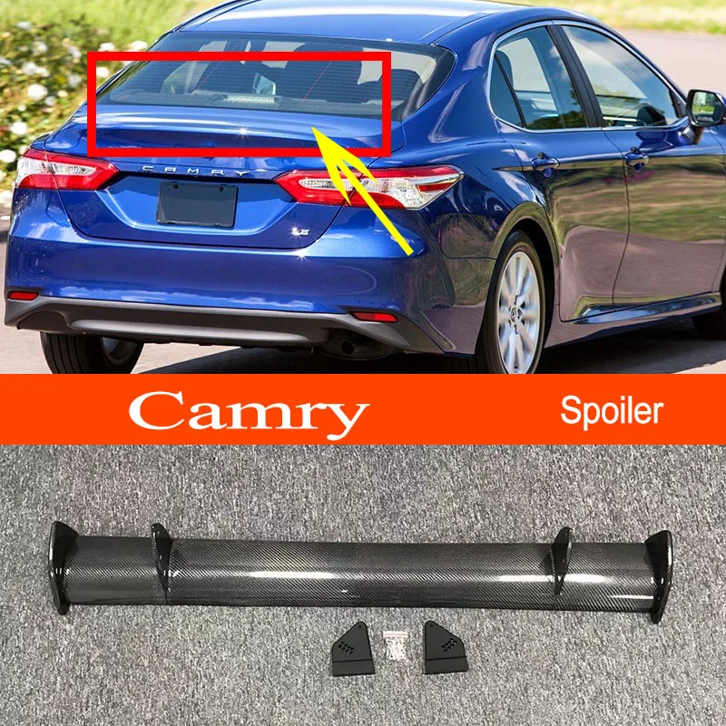 

Camry 2018-2021 Real Carbon Fiber / FRP GT-style Car-styling Sporty Rear Trunk Wing Spoiler for Toyota Camry 2018-2021 Sedan