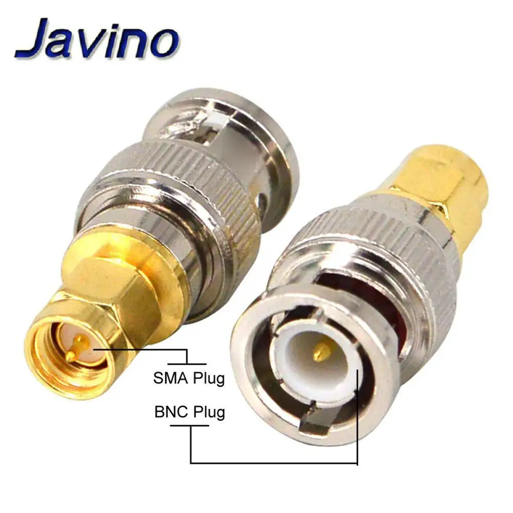 Connector RF adapter BNC-SMA BNC Male Jack Nickel Plating To SMA Female Plug Gold Plating Jack RF Connector Straight