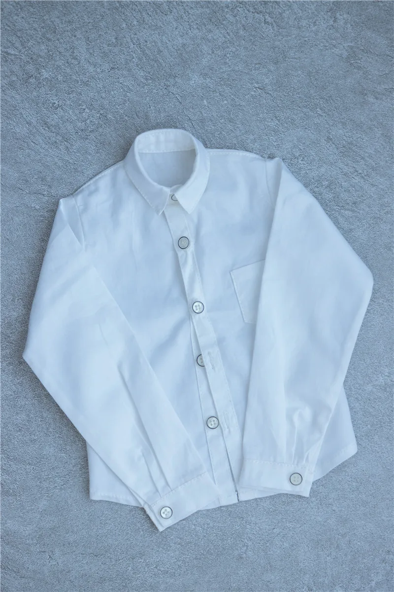 BJD Doll Clothes T-shirt Boys Handsome Stand Collar Top White Black Classic Color All-match 1/3 SD13 SD17 Gift Doll Accessories