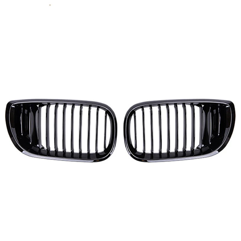 Geetha 2PCS Car Front Bumper Single Line Grills Kidney Racing Grille Grill For BMW E46 LCI 4D 325i Facelift 2002-2005 846193