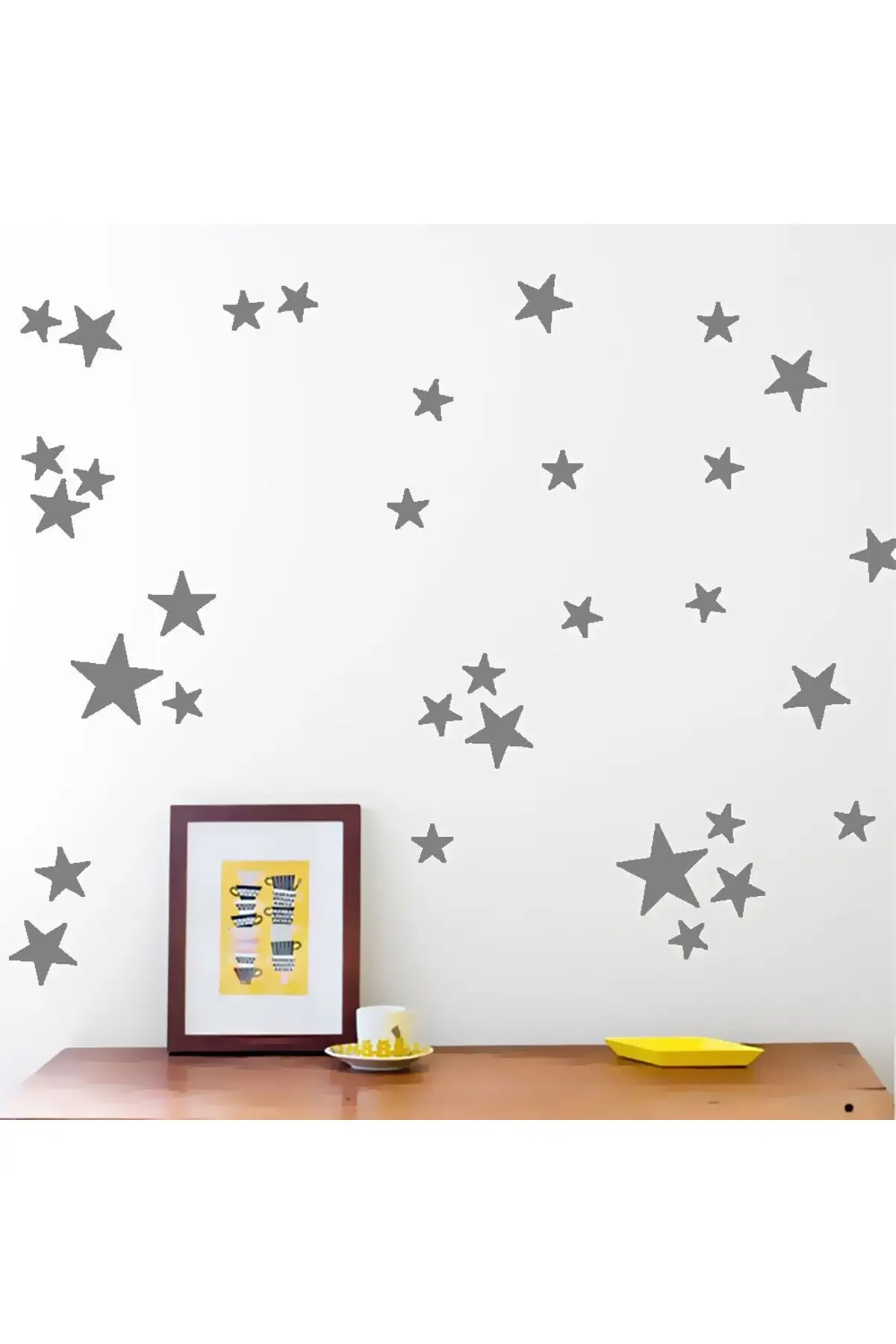 Dark Gray Stars Children And Baby Room Wall Sticker