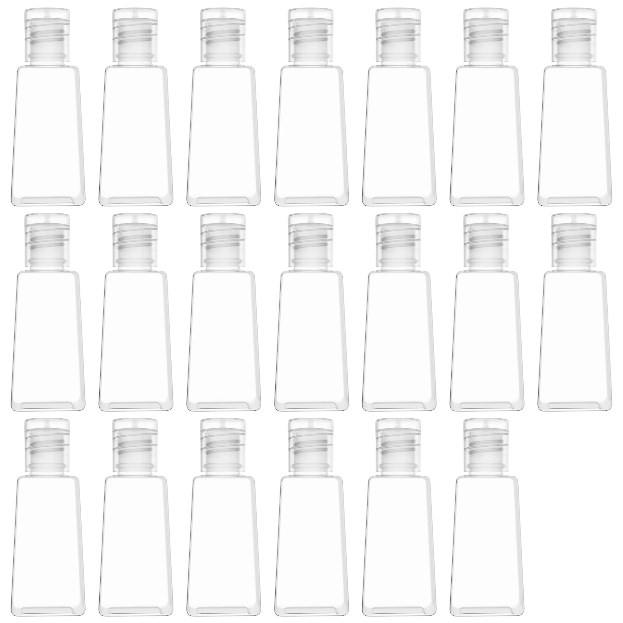 10/20/30pcs 30ml Trapezoidal Empty Hand Sanitizer Bottles Refillable Plastic Container Transparent Gel Bottle Travel Packaging