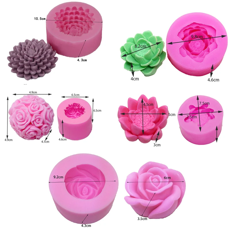 

New DIY Candles Mould Soy Wax Candle Mold Aromatherapy Plaster Candle 3D Silicone Mold Hand-made Soy Aroma Wax Soap Candles Mold