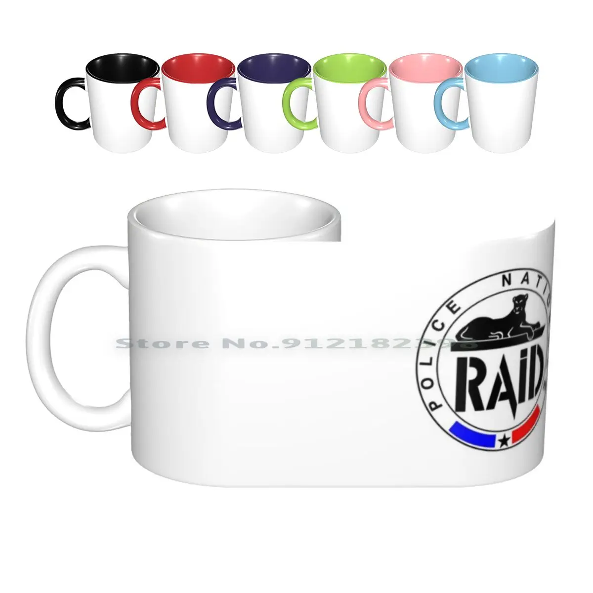 National Police Raid Ceramic Mugs Coffee Cups Milk Tea Mug Police Raid La France Special Forces Bri Fnif Interventions Special