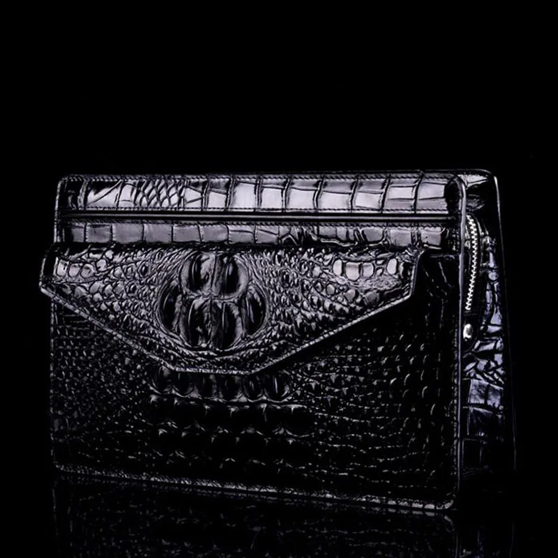 2024 New Product Trendy Fashion Clutch Real Cowhide Wallet High-Quality Crocodile Pattern Famous brand multi-function wallet