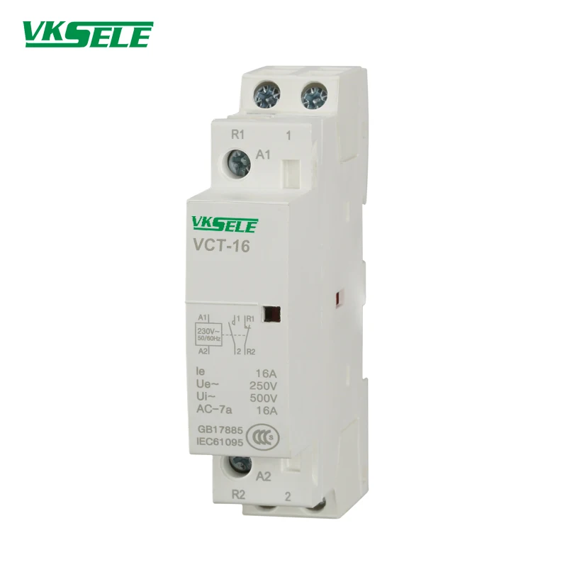 VCT-20 20A Household Magnetic 24v 2P 1NO1NC Modular Types Of Contactor