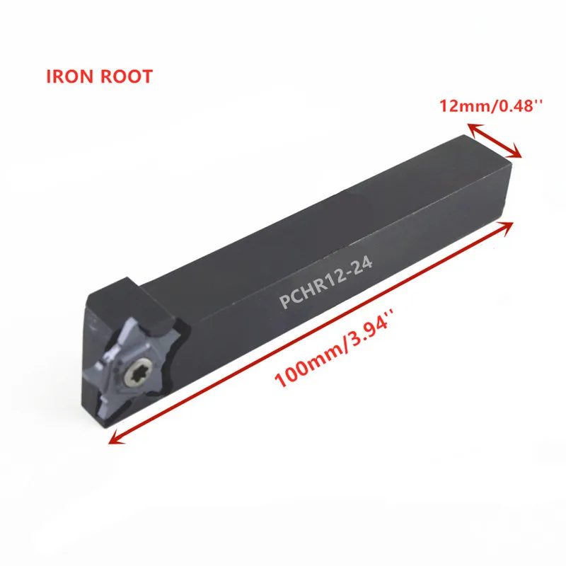 External Turning Tool Holder PCHR12-24,PCHR16-24,PCHR20-24,PCHR25-24 Lathe Tool External Grooving Cutting Boring Bar Toolholder